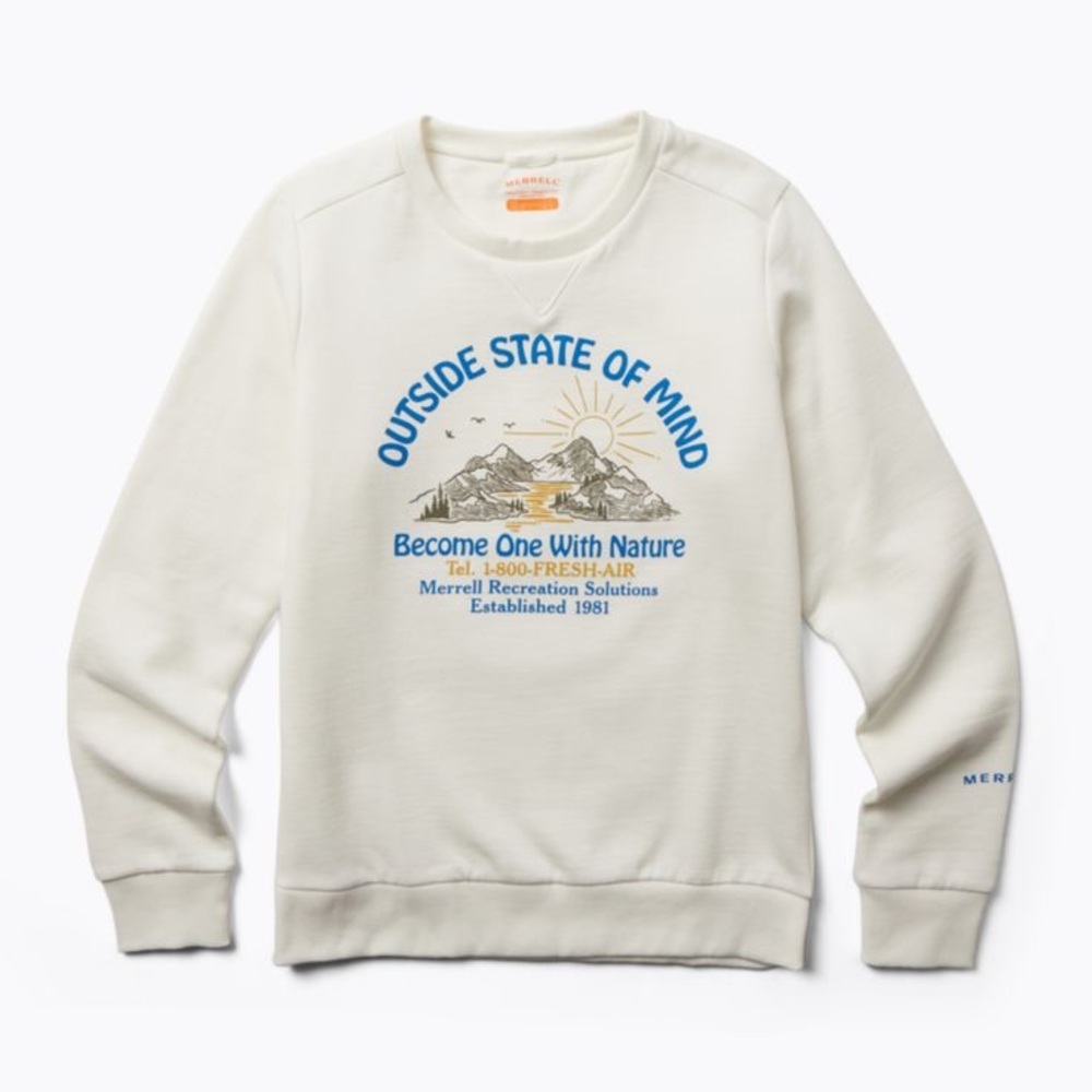 NWOT Merrell Outside State Of Mind Crew Graphic Sweatshirt